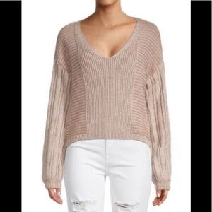 Free People “When It Rains” Ribbed Sweater